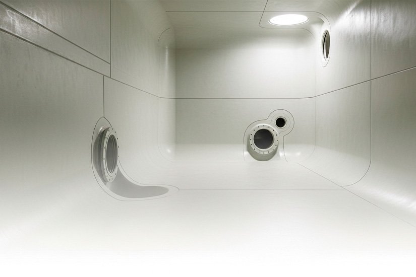 Impermeabilización de depósito con PRFV: interior con gel-coat, paredes y fondo sin juntas en Pontevedra